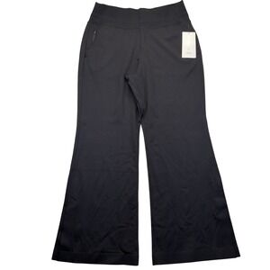 Athleta Venice Pant Womens L Black Wide Leg High Rise Zip Pockets NWT